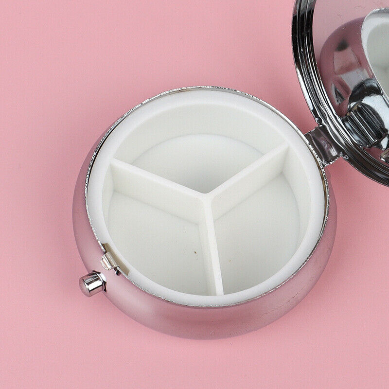 1PC Portable Pill Box Folding Case Metal Pill Cutter Medicine Organizer Stora Bj