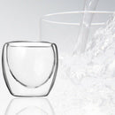 6Pcs/Set Double Wall Heat Resistant Cup Clear Handmade Tea Drink Healthy Dr W9G1