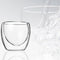 6Pcs/Set Double Wall Heat Resistant Cup Clear Handmade Tea Drink Healthy Dr W9G1