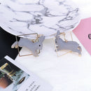 Women Lovely Rabbit Animal Geometric Square Drop Dangle Earrings Jewelry G ME