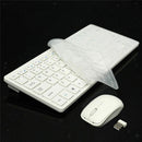 Mini  Wireless Keyboard + Mouse + Dongle Receiver + Membrace Box Set White