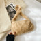 Animal Pattern Underarm Bag Women Mini Plush Shoulder Handbags Purse (3)