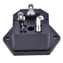 AC-03 Power Socket 10A 250VAC With Safety Fuse Holder Triangle Socket Connector-