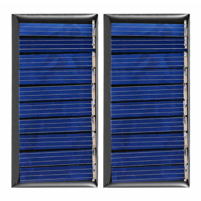 2pcs Solar Cell Module 5V 50mA Polycrystalline Silicone Solar Panel Charger