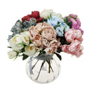 1 Bunch Artificial Flower Silk Peony Blossom Bouquet Home Table Decor Coffee