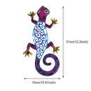 2pcs Iron Art Living Room Wall Decor Outdoor Garden Home Metal Gecko Bedroom