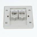 RJ45 RJ11 Face Plate Wall Socket Ethernet Single Gang 2 Ports with Keystones