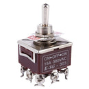 3PDT On/Off/On 3 Postion 9 Screw Terminals Toggle Switch AC 250V 15A