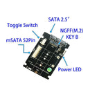 2 in 1 NGFF M.2 B+M Key Mini PCI-E or mSATA SSD to SATA III Adapter Card Panel