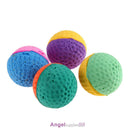 12pcs Funny Colorful Soft Latex Feathered Ball Toys Pet Cat and Dog Toys