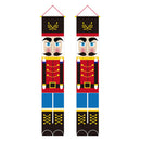 1 Pair Christmas Decoration Walnut Soldier Front Door Curtain Hanging Cloth
