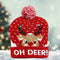 Colorful LED Light Christmas Hat Snowman Luminous Knitted Cap Beanie (B) A#S