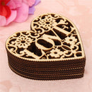 10x LOVE Heart Wood Embellishments Crafts Christmas Ornaments Tree Hanging V4X4