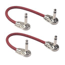 Guitar Patch Cable M To M 20cm 1/4in Plug DIY For Effect Mic Audio Red