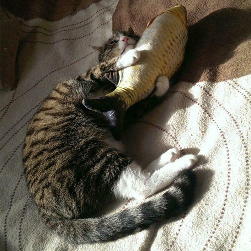 Pet Cat Kitten Chewing Cat Toys Stuffed Fish Mint Pet Interactive Cat Gift