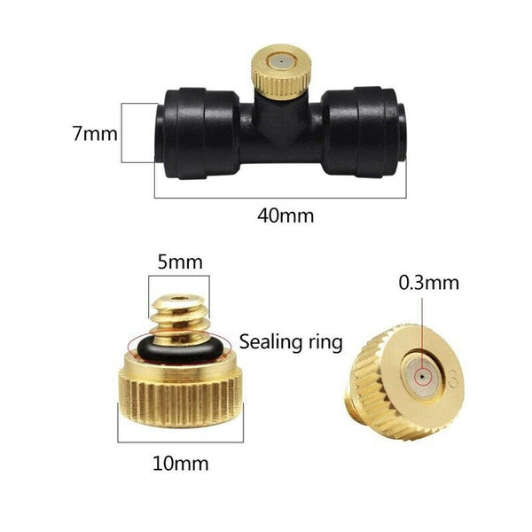 Misting Nozzles Kit Fog Nozzles For Patio Misting System Outdoor Cooling Sy
