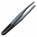 115mm Long Flat Tip Black Plastic Anti-static Tweezers 3 Pcs V6G1