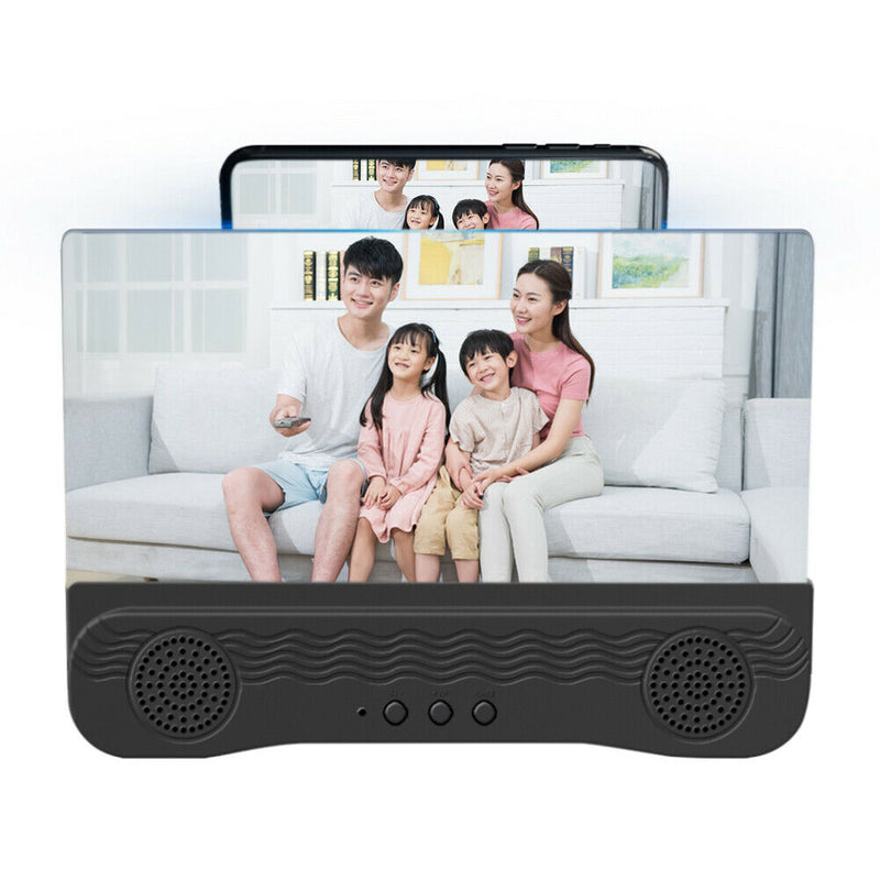 12 Inch With Bluetooth Speaker Home Travel HD Phone Screen Amplifier Desktop