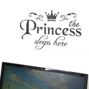 princess sleeps baby kids girl quote wall stickers art room removable decals B3C