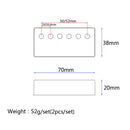 2 Pieces Metal Semi Sealed Humbucker Pickup Covers DIY Parts Accessory