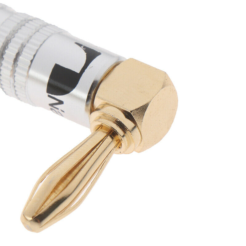 4PCS 4mm L Banana Plug Connector Red&Black Plated Speaker Banana Connector ME