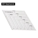 4Pcs Transparent Quilting Ruler Set Professional Sewing Tool DIY Diamond Shape