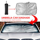 Car Front Windshield Sunshade Parasol Protector with Window Breaker (L)