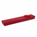5X(Dark Red Rectangular Jewellery Necklace Case Cardboard Gift Holder Box E9I4)