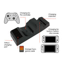 2in1 Dual Charging Base Controller Charger Charging Station & Type C Cable