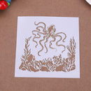 Octopus Spray Printing Mold Coffee Cake Cookie Fondant Stencils Template Decor