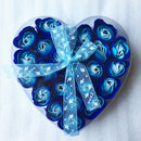Lovely 24 Pcs Red Scented Bath Soap Rose Petal in Heart Box (Blue)