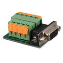 DB9 RS232 Serial Female Adapter Plate to 9 Position Terminal Connector Blac H4U2