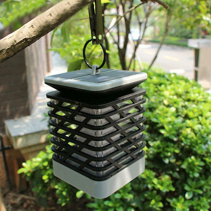 Waterproof LED Solar Lamp Flickering Smokeless Flameless Candle Flame Lamp