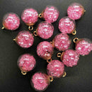 10PCS 16MM Mini Glass Bottles with Beads Pendant Ornaments Making Jewelry N T3P5