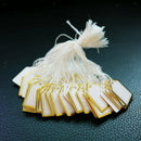 500x Square Paper Clothing Display Labels Price Tags With Tied String Supply