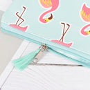 1 Pc Diary Lovely Flamingos PU Coin Purses Zipper Zero Wallet Card Key Bag ^
