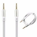 Flat 1M 3.5mm Jack Plug To Plug Male Cable Audio Lead Headphone AUX MP3 iPo