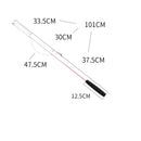 Pet Telescopic Feather Teaser Wand Rod Cat Toys w/ Replacement Head (Pink) A