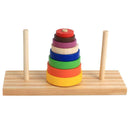 Wooden Tower of Hanoi Puzzle Game Mathematical Puzzle Educational Toys for Kid