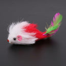 2Pcs/lot Dog Cat Toys Soft Plush Mouse Colorful Feather Pet Playing Toys Hot New
