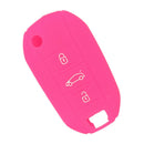 Car Key Protive Cover Holder for BUICK Flip Folding Remote Key Fob Rose Red