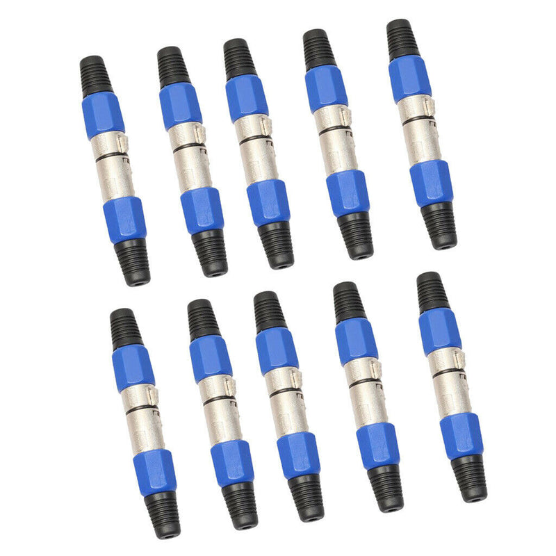 10 Pairs XLR Male and Female Microphone Speaker Cable Adapter for Guitar Mixer