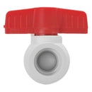 20mm x 20mm Slip Plumbing T Handle Full Port PVC-U Ball Valve white+red M7M7