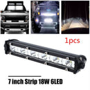 7Inch 18W 6LED Work Light Bar Driving Lamp Fog Off Road SUV Car Boat Truck FT
