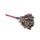 38cm Ostrich Feather Duster Brush Wood HandleLJnti-static Natural Grey Fur LJLJ