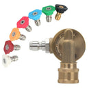 Power Pressure Washer Spray Nozzle Tips and Quick Connect Pivot Adapter CoupB5H1