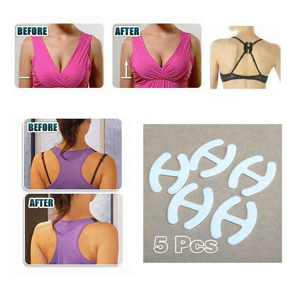 5 Clips Hide Converter Bra Strap Cleavage Control A#S