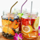 14 Pieces Stainless Steel Drinking Straws Reusable Bent and Straight Straws