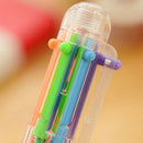 4Pcs Multi-color 6 in 1 Color Ballpoint Pen Ball Point Pens Kids School Supply