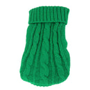 Small Pet Dog Sweater Warm Clothes Crochet Coat For Chihuahua Green 4#